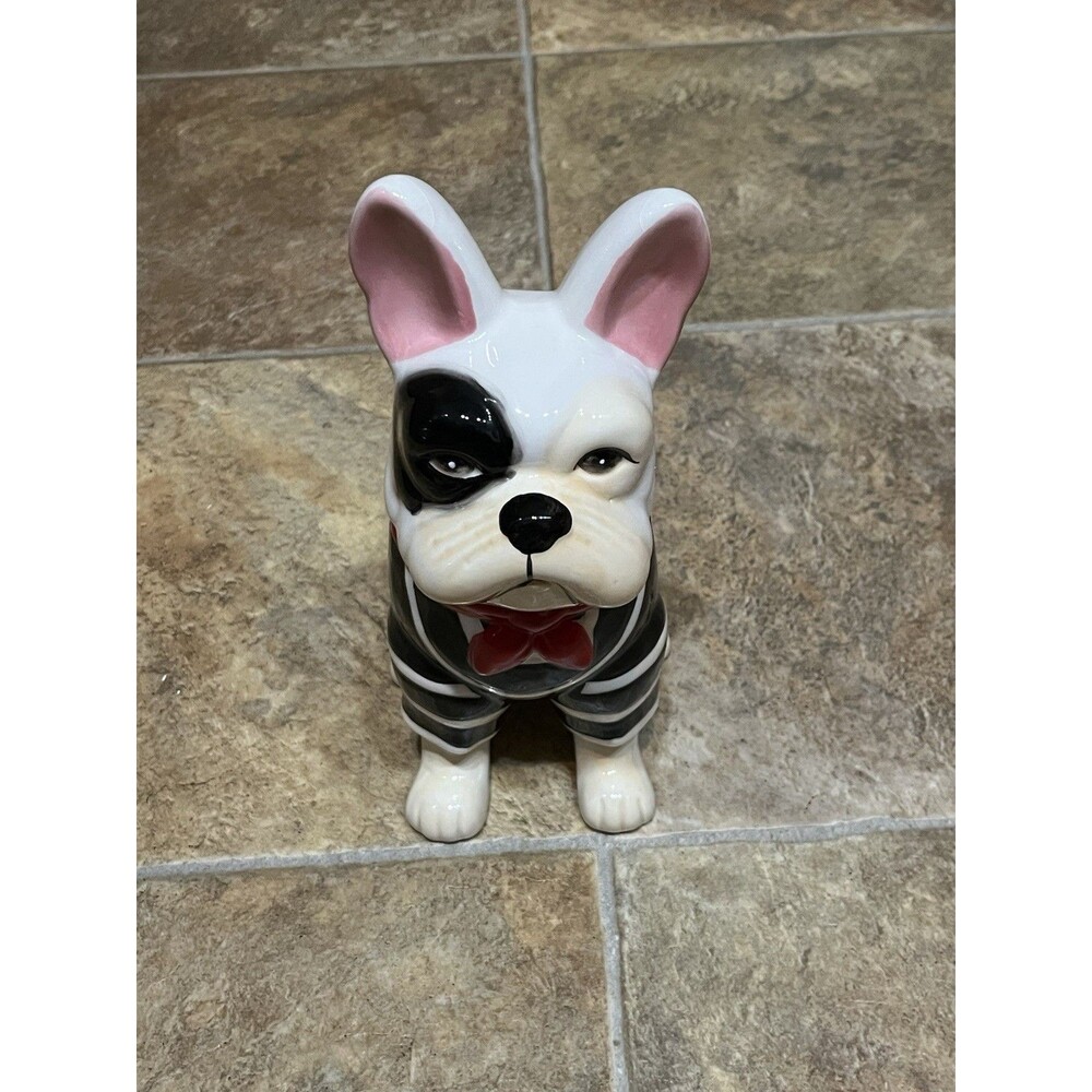 French Bulldog Cookie Jar Ceramic Frenchie Treat Jar Kitchen Decor